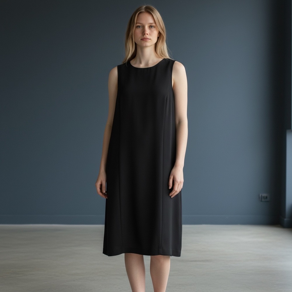 ❤️ Vintage Bicé by Sag Harbor Black Sleeveless Shift Dress Size 18W